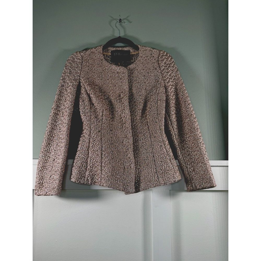 Eve By Eves Evening Jacket Made In Italy‎ Brocade Sparkle Sz 4